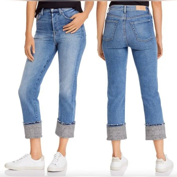 7 For All Mankind Luxe Vintage Slim Boyfriend Cropped Style Size 29 - Picture 12 of 12